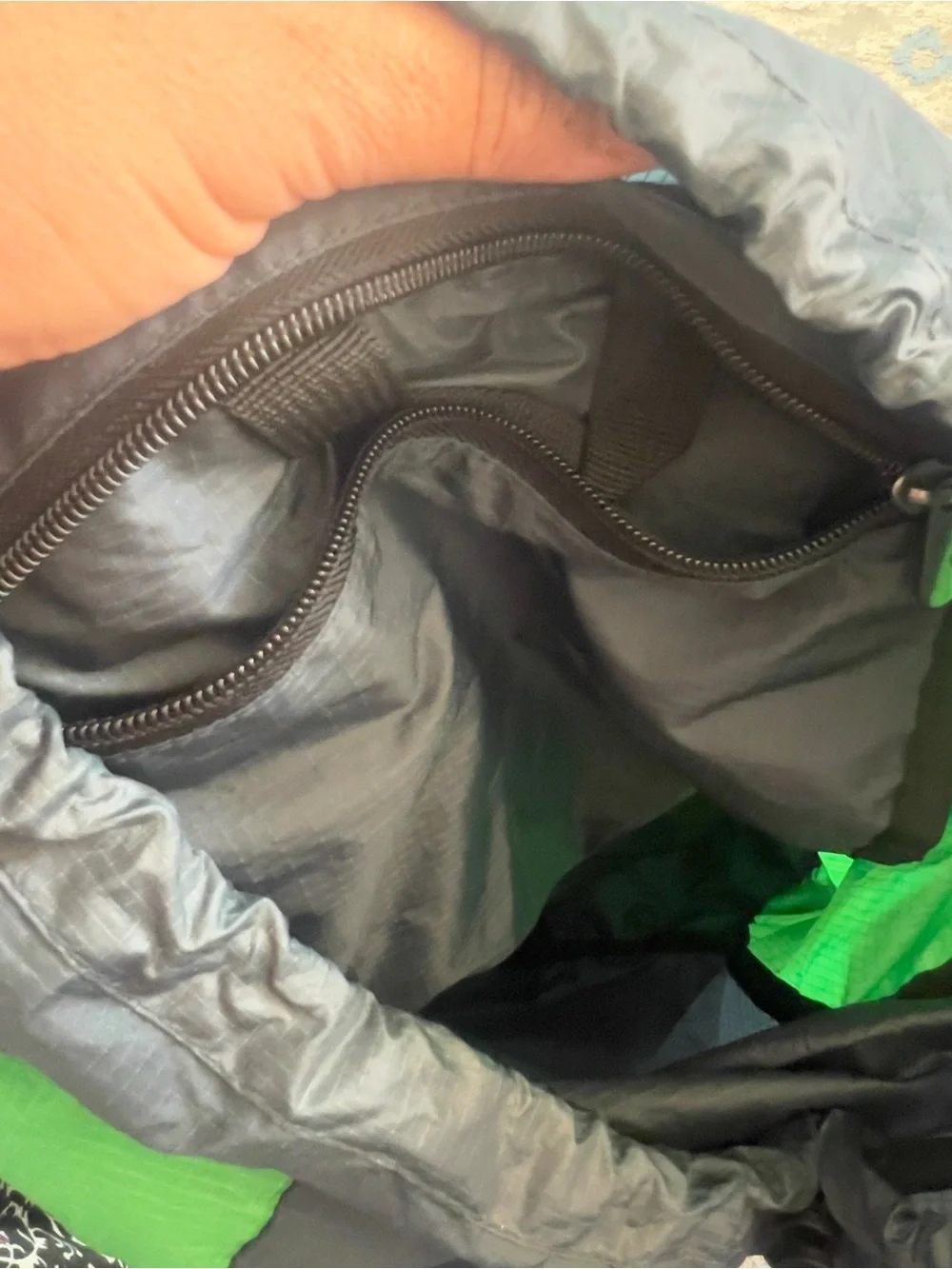 Adventuridge Green & Gray Lightweight packable backpack